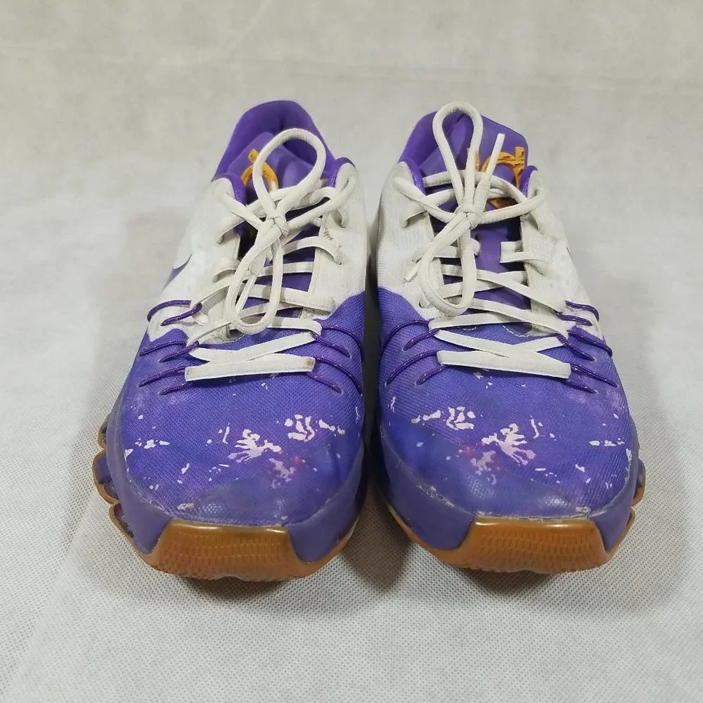 Nike KD VIII 8 Boys‎ Size 7 Peanut Butter Jelly Basketball Shoes White Purple